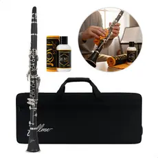 Clarinete Zellmer Zcl-600n Iniciante 17 Chaves Níquel Prateado Preto