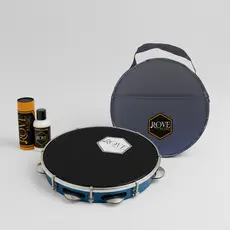 Kit Pandeiro 10 Rove Music 87abs Pele Preta Profissional Preto