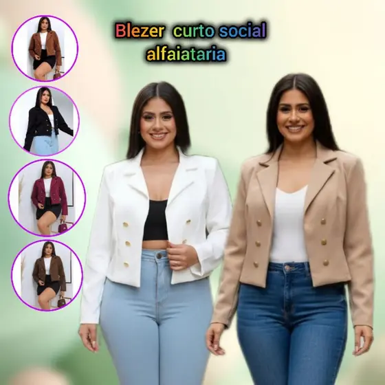 BLAZER CURTO FEMININO SOCIAL