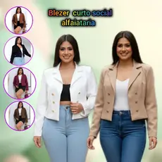 BLAZER CURTO FEMININO SOCIAL