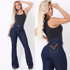 Calça FEMININA FLER Rodeio Montaria Jeans Grosso Premium Elastano Lycra Original