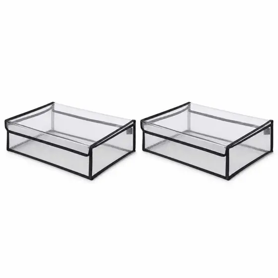 Kit 2 Caixas Organizadoras Grandes Para Guarda Roupa E Edredom Organizador Cobertores Roupas De Cama