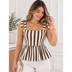 Blusa Bata Larissa  Com Amarração no ombro Tendência Verona
