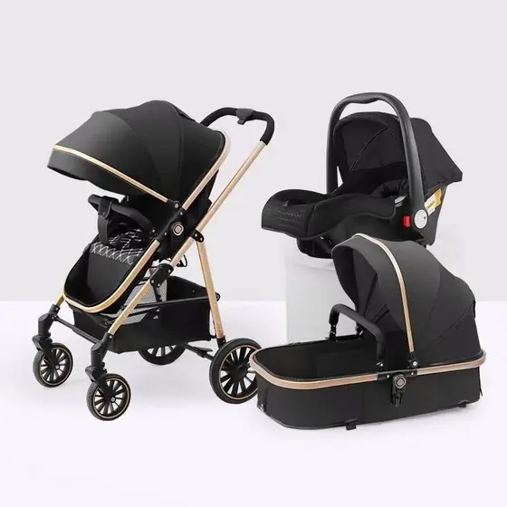 Carrinho Completo 3 EM 1 Com Moisés e Bebe Conforto