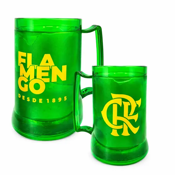 CANECA FLAMENGO OFICIAL 400ML VERDE | PEÇA EXCLUSIVA TORCEDOR RUBRO-NEGRO BRASIL