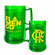 CANECA FLAMENGO OFICIAL 400ML VERDE | PEÇA EXCLUSIVA TORCEDOR RUBRO-NEGRO BRASIL