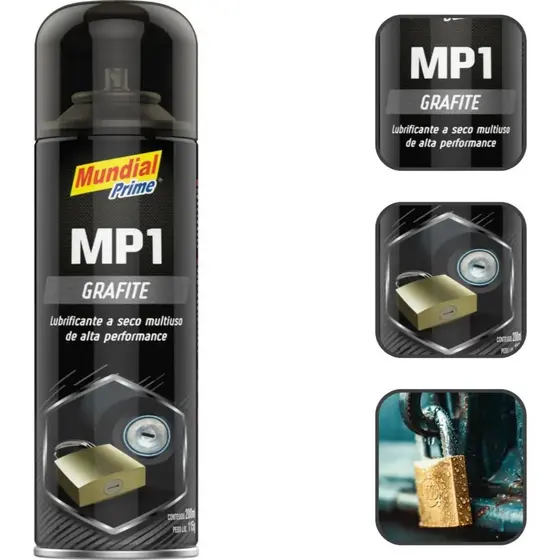 Grafite Spray Lubrificante A Seco 200ml - Mundial Prime