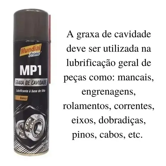 Graxa De Cavidade Spray Branca Lubrificante Peças Resistente