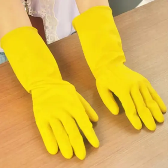 Kit 03 Luva De Látex Amarela Handex Hand C.a 43584 Tam 9