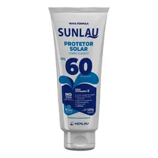Protetor Solar Facial Sunlau FPS 60 120g - Toque Seco, Hipoalergênico e Resistente à Água