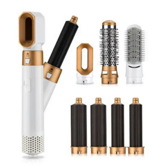 Kit 5 em 1 Secador Modelador Escova de Cabelo Alisadora Elétrica