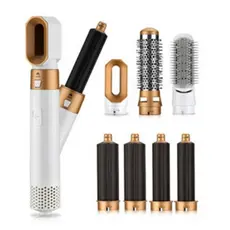 Kit 5 em 1 Secador Modelador Escova de Cabelo Alisadora Elétrica