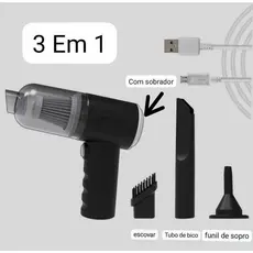 Mini Aspirador De Pó 3 em 1 a Vacuo Usb Portátil Recarregavel