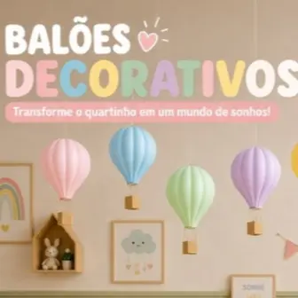 Balão Decorativo Quarto Bebê Infantil Clean Pendente Menino Menina Decoração Montessori