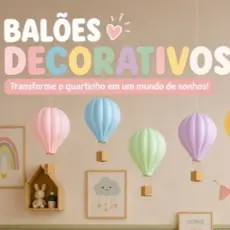Balão Decorativo Quarto Bebê Infantil Clean Pendente Menino Menina Decoração Montessori