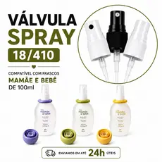 KIT VÁLVULA SPRAY 18/410 | COLÔNIA MAMAE E BEBE DE 100ML | COLÔNIA ÁGUAS  | REFIL ESSENCIAL | COLÔNIA BUBA | FIORUCCI