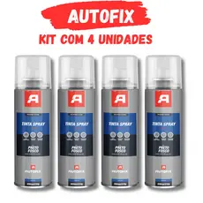 Kit 4 Tinta Spray de pintura Uso Geral 400ml - Preto Fosco