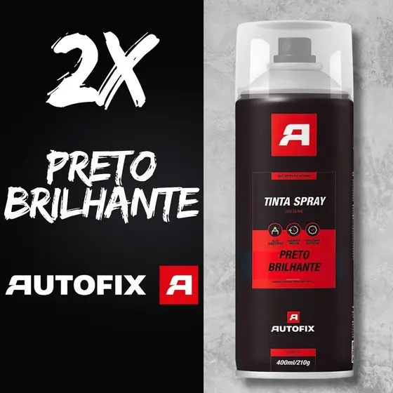Kit 2 Tinta Spray Preto Brilhante 400ml – Promoção Imperdivel