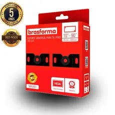 Suporte Tv Fixo Led Lcd Brasforma SBRU951 de 10 a 90 Polegadas Preto