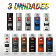 Kit 03 Tinta Spray Uso Geral 400ml Metal Madeira Autofix Aerossol