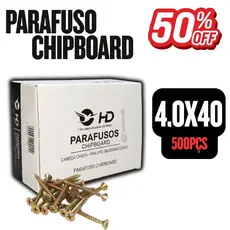 TOP Caixa Fechada Parafuso 4,0x40 Cabeça Chata Phillips - 500 Unidades HD Original