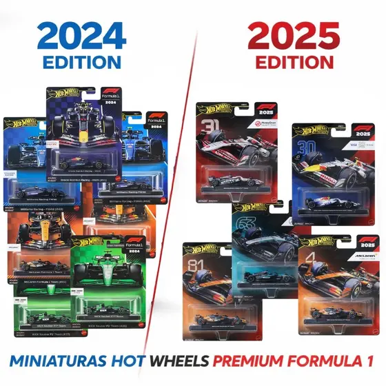 Hot Wheels Premium F1 2025 - Escolha O Modelo - Vários Pilotos