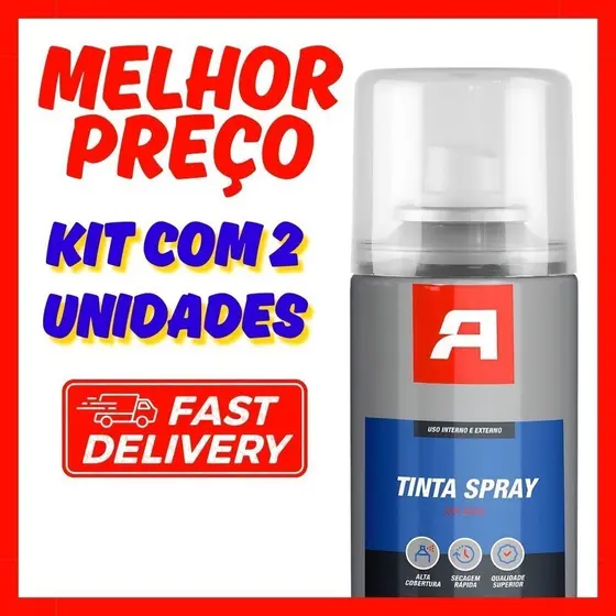 Kit 2 Tinta Spray Uso Geral 400ml Branco Brilhante