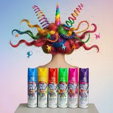 Sprays Colorido Fluorescente Para Cabelo e Corpo – Tinta Temporária Carnaval Natal Color Fest