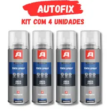 Kit 4 Tintas Spray Uso Geral 400ml - Preto Fosco Ok