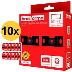 10 Suportes para TV Fixo Universal até 40kg - BRU951