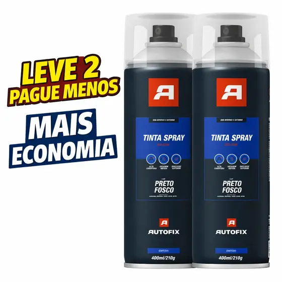 Kit 2 Tinta Spray Uso Geral Alta Cobertura Secagem Rápida Madeira Metal Plástico