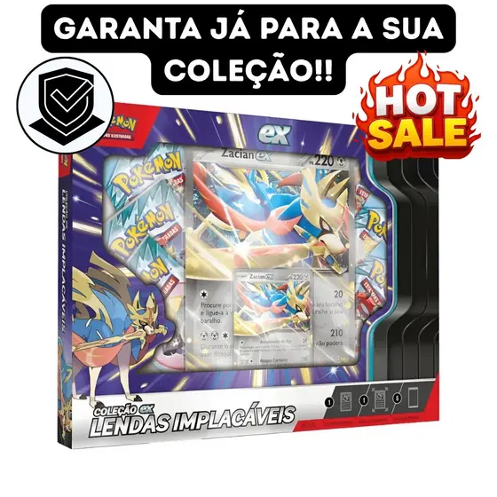 Coleção Lendas Implacáveis: Zacian top Box Cards Tcg Pokémon