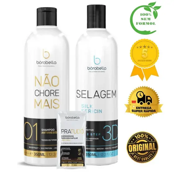 Borabella Kit Selagem 3d Gloss Semi Definitiva & Shampoo