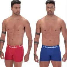 Kit 6 Cuecas Boxer Somellos de Algodão Conforto Diário