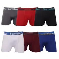 Kit 6 Cuecas boxer ALGODÃO –Conforto P/ Todos os Momentos