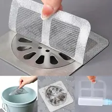 KIT 5-50 Pçs Tela Protetor Ralos Filtro Esgoto Drenagem Adesivos Anti Inseto Anti-Odor Descartáveis