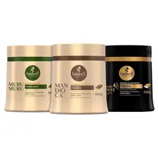 Kit Cronograma Capilar Para Cabelos Ressecados Haskell | 3 Máscaras De 500g