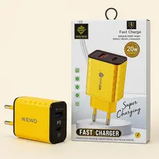 Carregador WEWO 20W Super Rápido – Multiportas (Plug Brasileiro)