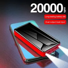 Power Bank 20000mAh com Display Digital e Lanterna LED