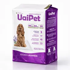 Tapete Higienico Uai Pet 80x60 Aroma Lavanda 30 Unidades