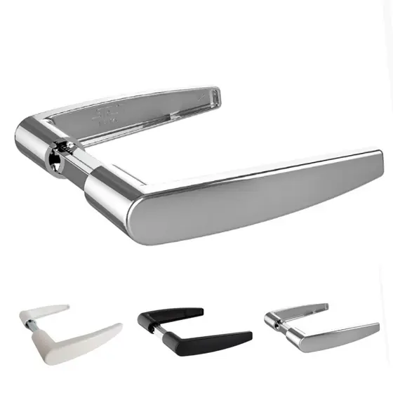Maçaneta Alavanca Para Porta Tamanho Universal Stam Cores Inox Branca e Preta