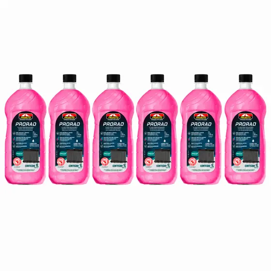 Kit 6 Aditivos para Radiador Prorad Proauto 1L - Pronto Uso