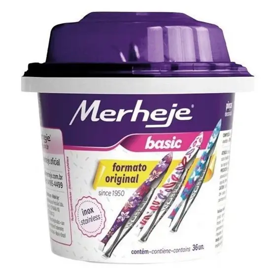 Pinça Depilatória Merheje Decorada Pote C/36 unidades