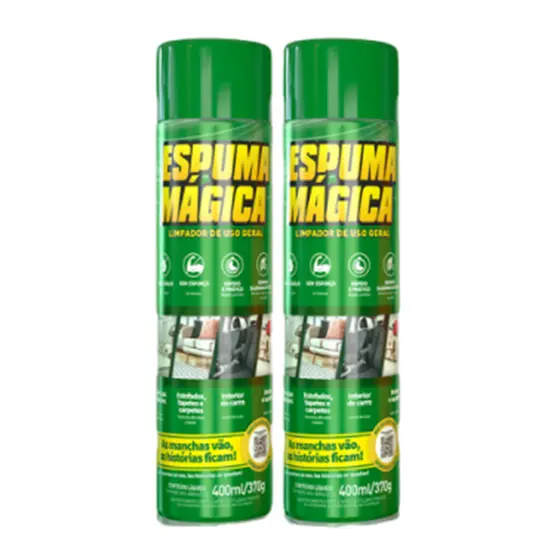 Kit 2 Espuma Mágica Aerossol Limpa a Seco 400ml Proauto