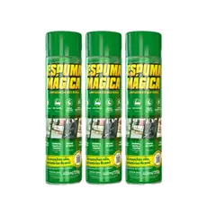 Kit 3 Espuma Mágica Aerossol Limpa a Seco 400ml Proauto
