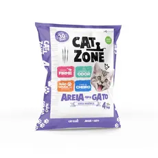 Areia Higiênica Controle de Odor para Gato 4kg Cat Zone
