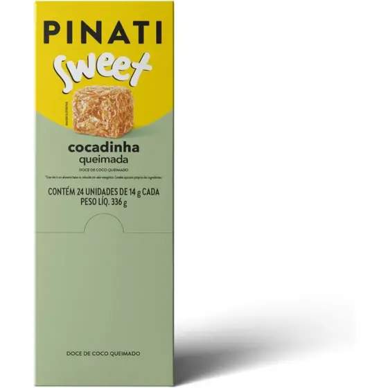 Sweet Bite Bombom Zero Açúcar 14g 24un Cocadinha Queimada Pinati