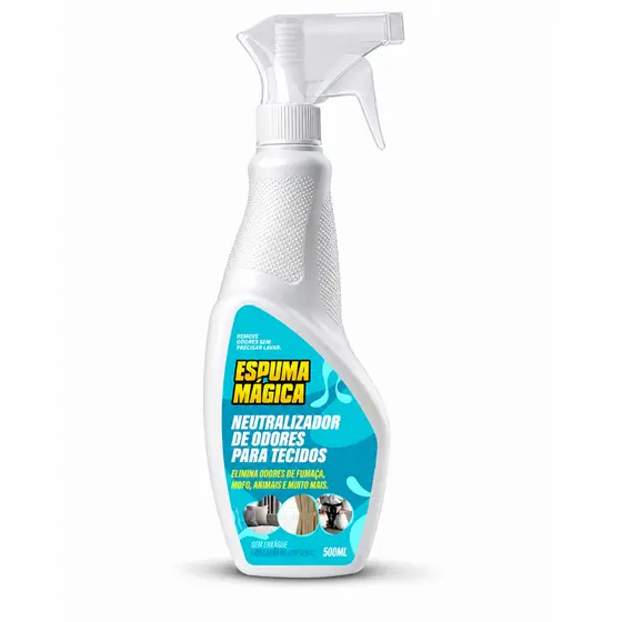Espuma Mágica Neutralizador de Odores Para Tecidos 500ml Spray