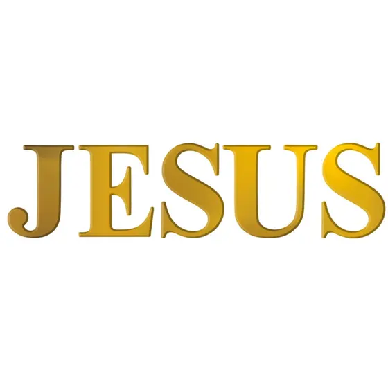 Palavra Jesus em Acrílico Espelhado 40cm Decoração Religiosa para Altar Sala Quarto Fé Presente Especial