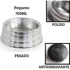 Comedouro ou Bebedouro de Alumínio Pesado Antiderrapante Para Cães e Gatos PREMIUN